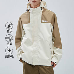 商家畅销款休闲女式单风衣印花百搭夹克连帽女运动外套