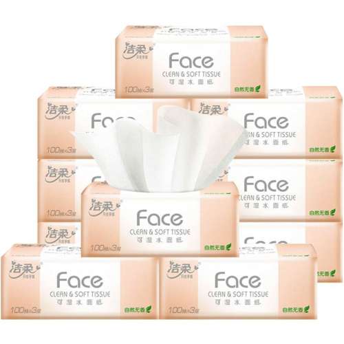 百亿补贴:8包 洁柔抽纸face纸巾实惠装100抽8包15.9元