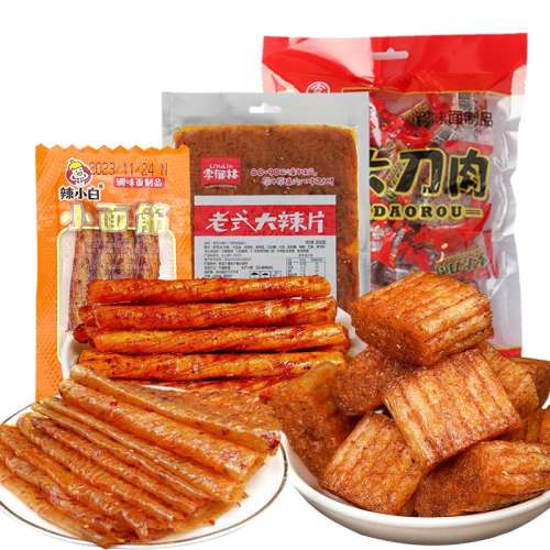 百亿补贴:小面筋辣条*8包【约36根】 辣片零食素牛筋面筋辣条3.9元