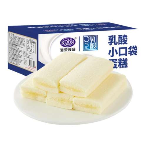 百亿补贴:乳酸菌小口袋蛋糕450g*1箱 450g 港荣蒸蛋糕小口袋面包乳酸