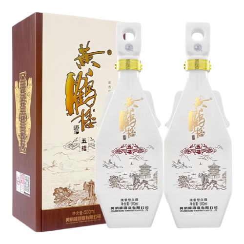 42度500ml*2瓶 更上层楼五楼【两瓶】 黄鹤楼酒五楼42度浓香型白酒586