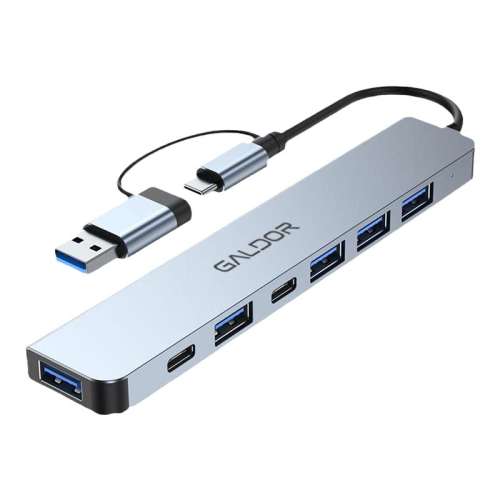 ͷUSB 4HUB3.0+2.0+DC5W硾2301U ˫ͷUSBչɽƶӲ̸߶28Ԫ