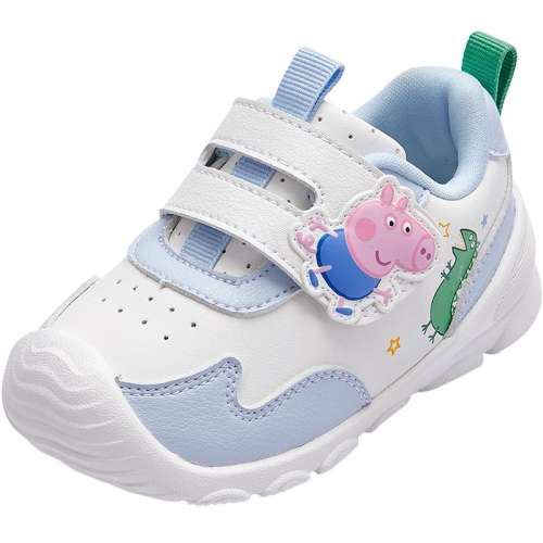 白蓝色调00418 17码 巴拉巴拉学步鞋男童可爱小猪佩奇236元