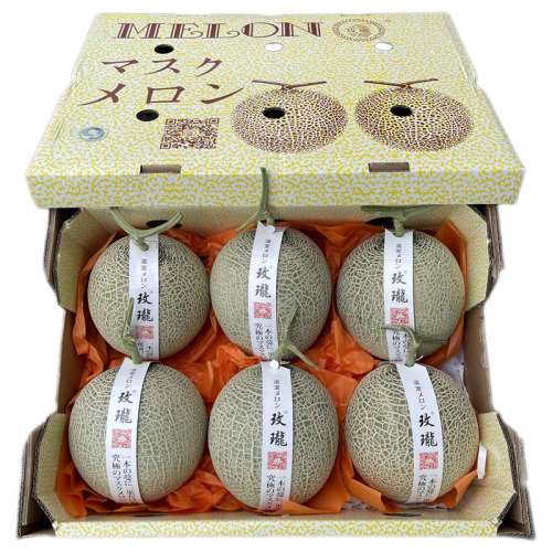 6颗 2-2.5斤 海南玫珑蜜瓜6个礼盒装网纹蜜瓜 125元