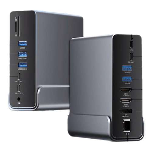 ˫ͬԡ121USB2.0*1+USB3.0*2+USB-C*2+HDMI(4K@30hz)++VGA չtypecչhdmiͶusb168.2Ԫ