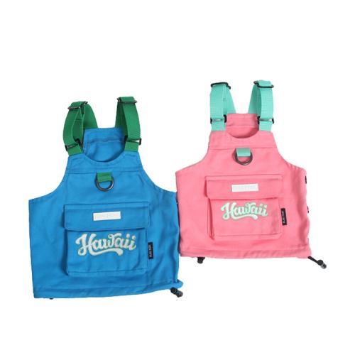 蓝色 XS-参考体重1-2kg blueport狗猫纯棉工装背心宠物 实付290.91元,折合96.97/件