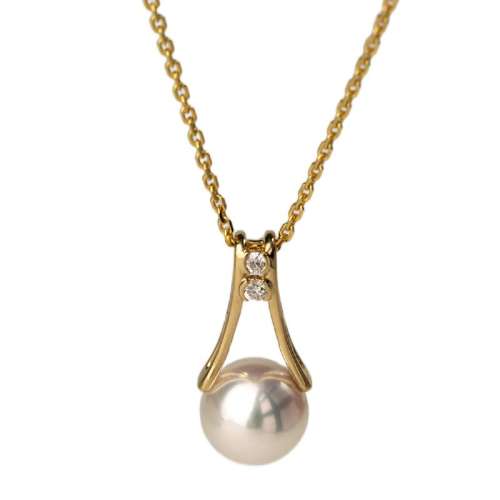 ڲ7.5-8mm 18K׹ + S925 HELASHˮε׹Akoyaˮ18Kʯ鱦Ů1999Ԫ