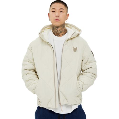 石灰色 M LifeWork秋冬新款连帽白鸭绒羽绒服韩版宽松男女同款外套 实付437.7元
