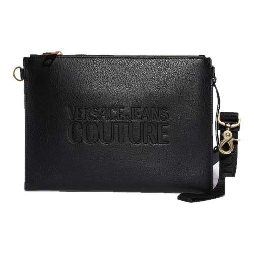黑色 Versace/范思哲潮流都市男士字母微标拉链手拿包银泰百货 300154 706.5元
