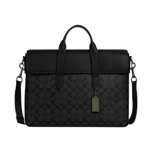 【蓝色皮质】C8173 NIBHP COACH/蔻驰公文包真皮商务风 实付1211.18元
