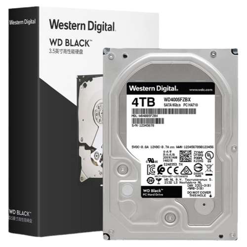 4TB 4TB (WD4006FZBX)【新款】 西部数据游戏台式机硬盘 1339元