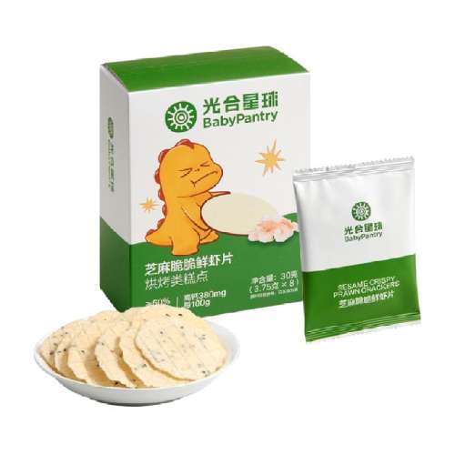 鲜虾片味 1件 品牌直供-光合星球儿童零食虾片 39元拍3件(合13元/件)