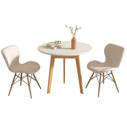 【升级实木框架】 暖白色 60*60*70cm samedream餐桌组合桌椅 138.11元