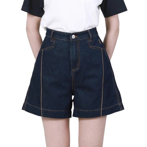 聚划算：深蓝色 S Petit Bari竖线刺绣显瘦牛仔短裤 757.59元拍3件(合252.53元/件，需88VIP 95折)
