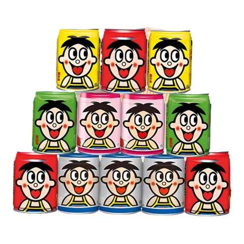 245ml*6罐【粉罐2+蓝罐2+红罐2】 旺仔牛奶O泡果奶味饮料245ml罐装正品多口味休闲混合饮品饮料 23.97元