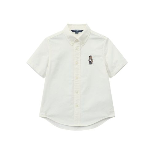 象牙白 110cm Teenie Weenie Kids牛津纺衬衫 278.72元拍2件(合139.36元/件，需88VIP 95折)