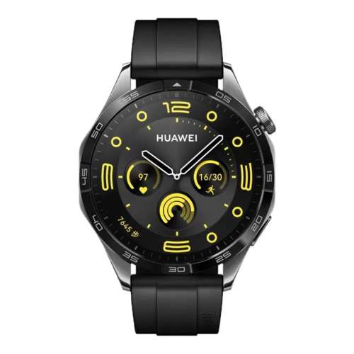 华为GT4【46mm曜石黑】黑色氟橡胶表带 【百亿补贴】华为WATCH GT 4 手表智能手表运动蓝牙通话男女新品正品百亿补贴 929元