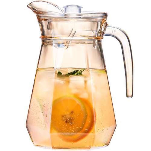 聚划算：六角冷水壶1.3L【加厚材质破损包赔】 GIANXI/捷安玺大容量玻璃冷水壶 56.64元拍4件(合14.16元/件)