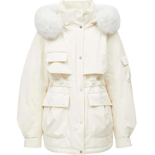 C02 著酿沙色-批次2 155/76A/XS ONLY保暖口袋连帽宽松羽绒服 实付1474.36元