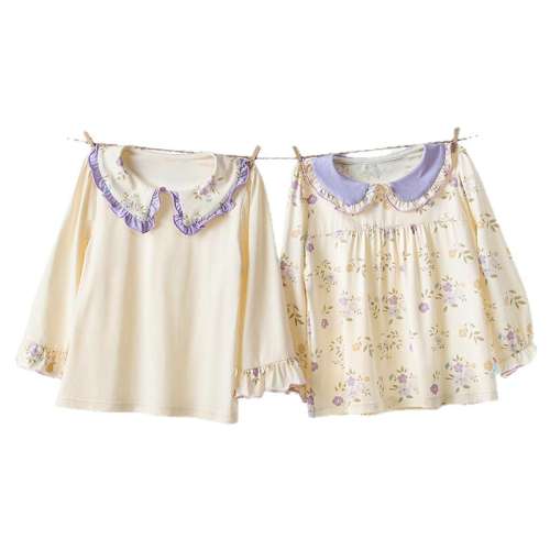粉色花朵 100cm 儿童睡衣女童夏季薄款内衣套装 38.93元