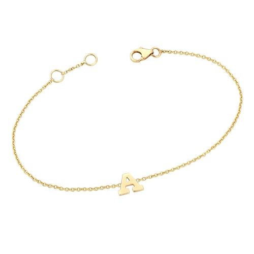 在 One Size 自营ariana rabbani黄金首字母手链 - u 【美国奥莱】直发 1393.32元(需88VIP 95折)
