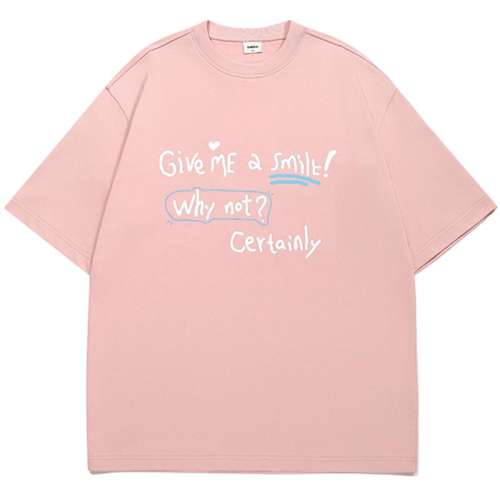 粉色 XL GUUKA夏季正肩短袖T恤 109.65元