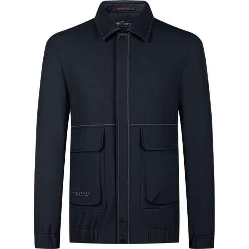 深蓝 180/96A 轻暖外套羽绒服柒牌翻领 实付203.15元