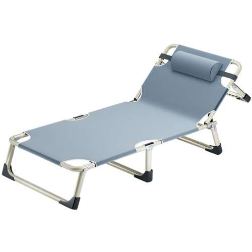 聚划算：加固圆管灰色 加固便携款结实家用午睡床折叠床 51.9元