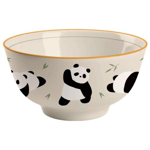 4.5英寸米饭碗-屁屁熊猫君(黑色款) 川岛屋熊猫陶瓷碗家用米饭碗套装 实付15.88元