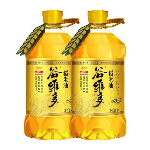 4.4L 官方金龙鱼谷维多双一万稻米油4L/4L*2高谷维素家用食用油米糠油 实付57.96元