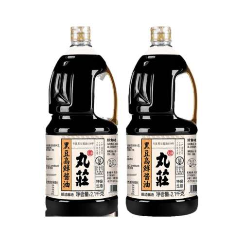 百亿补贴：丸庄黑豆高鲜酱油2.1KG *2 丸庄生抽酱油零添加酱油 29.9元