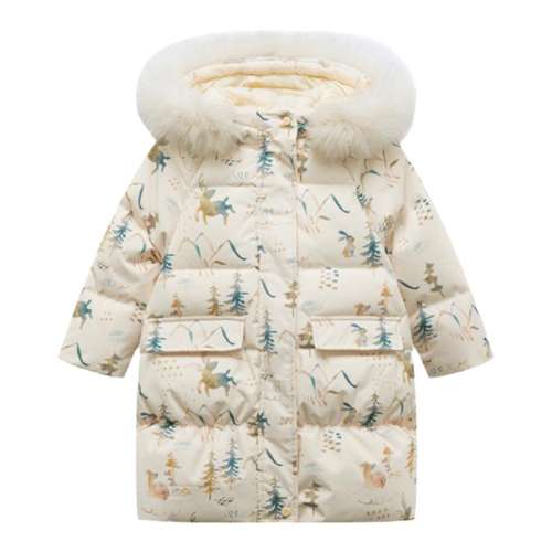 90cm 米色印花B5 笛莎官方旗舰店女童羽绒服 975.51元拍3件(合325.17元/件)