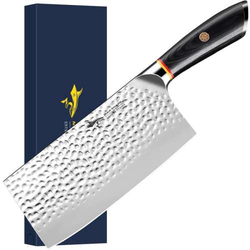 60°以上 125mm 家用切片刀（轻巧省力） 18cm 狂鲨锻打菜刀家用厨师专用切片刀 521.97元拍3件(合173.99元/件，需88VIP 95折)