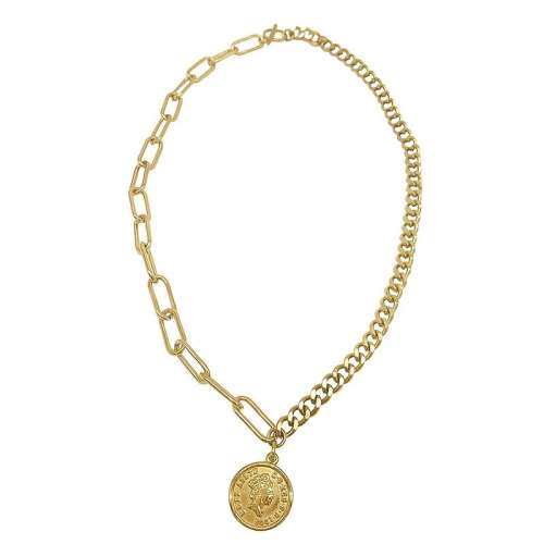 黄色 One Size 自营adornia硬币混合链项链黄金 - 黄色 【美国奥莱】直发 250.61元(需88VIP 95折)