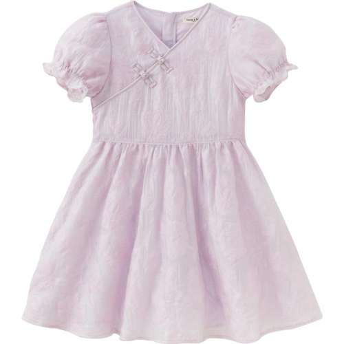 110cm 紫霞粉绡【现货】 戴维贝拉女童国风汉服连衣裙 139元