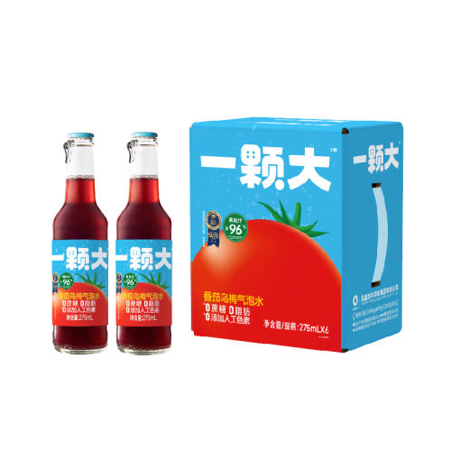 【275ml*6瓶】番茄乌梅气泡水 秒杀价【一颗大】番茄乌梅气泡水 复合果蔬汁0蔗糖0脂清爽不怕腻 42元