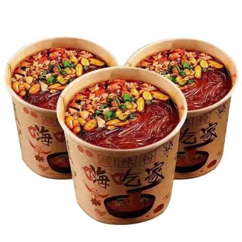 酸辣粉【7桶】142g*7桶/箱 网红酸辣粉细粉大桶装酸辣粉方便速食夜宵宿舍冲泡即食整箱 11.9元