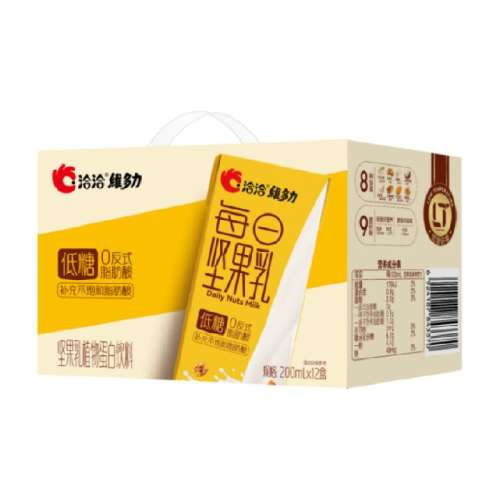 低糖200ml*12盒 洽洽维多力每日坚果乳低糖植物蛋白饮料 108.96元拍3件(合36.32元/件，需88VIP 95折)