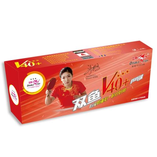 V40+无星白10个装（ABS材料） 双鱼展翅三星乒乓球wtt大赛 12元