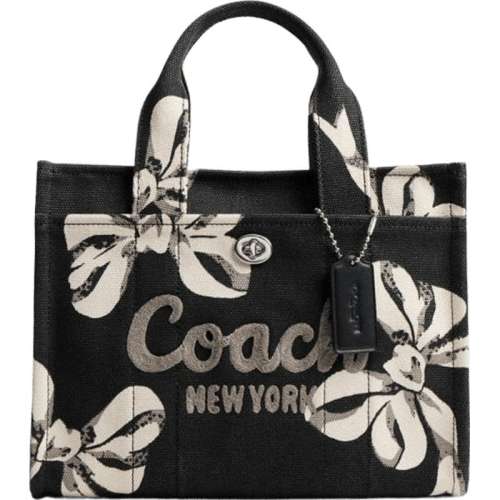 LH/黑色 混合色 COACH/蔻驰女士蝴蝶结印花CARGO 26号托特包单肩包手提包 1480元