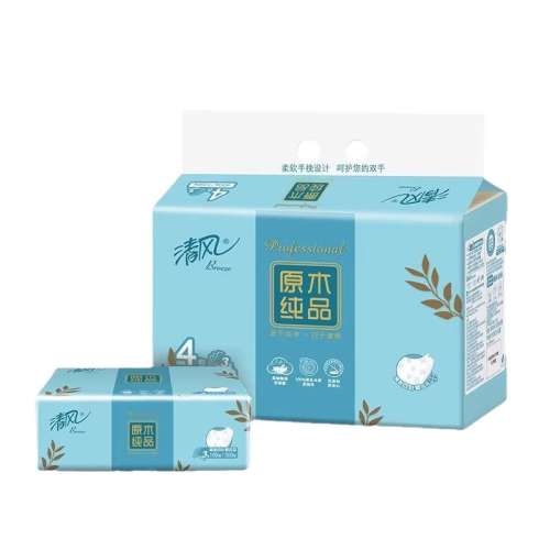 清风原木纯品抽纸3层100抽24包母婴可用家用实惠装餐巾纸厕纸正品 39.56元