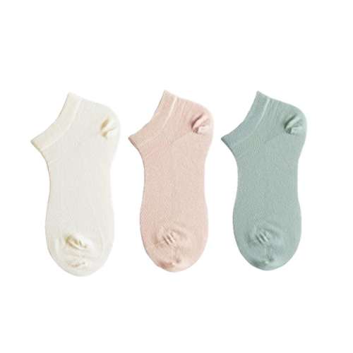 白色+米色+粉色 均码35-39码(适合脚长22-24cm) 贝肽斯袜子女夏季薄款短袜运动船袜浅口隐形网眼袜亚麻防臭短筒袜 31.36元