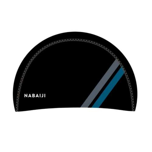【升级-硅胶网布】纯黑色（头围56-60cm，大号） 迪卡侬硅胶网布防水女男时尚泳帽 234.5元拍5件(合46.9元/件)