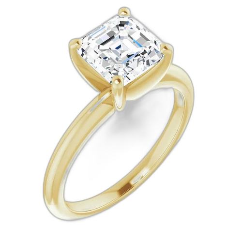 14k õ���-��M18a US 6.5 pompeii33 ���� Asscher ����Īɣʯ�����ָ���׽��õ��� - 14
