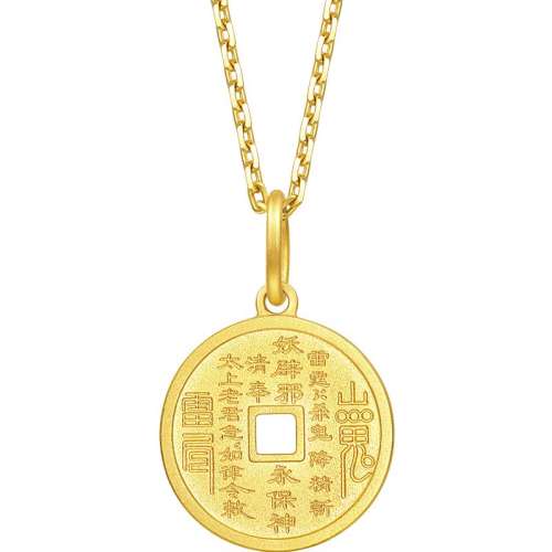 工费360元 3.66g 周生生生生有礼1934系列古法黄金吊坠足金项坠94651P计价 3584.16元