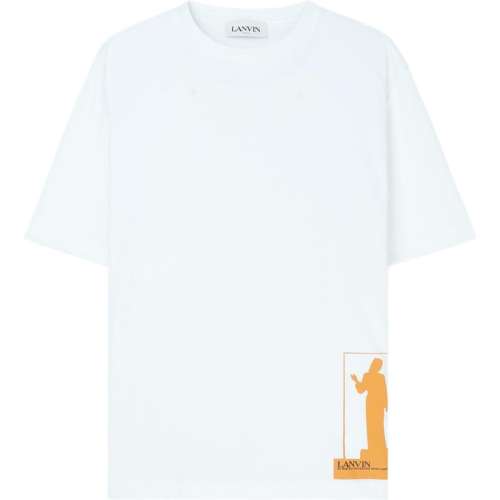 ��ɫ S ���ۿۡ�Lanvin ������Ʒ�Ʊ�־ӡ������ƽ�Ʋ�T��