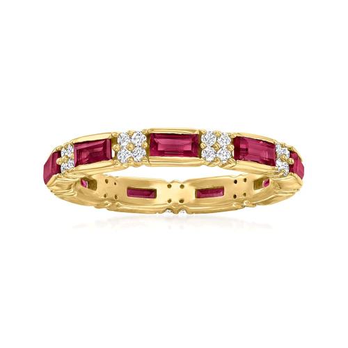 ��ɫ�� US 6 ��Ӫ Ross-Simons Rhodolite Garnet and White Zircon Ring in 1
