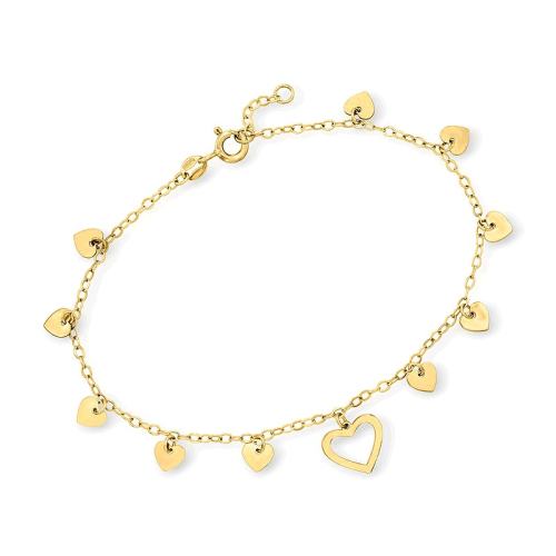6.5 Ӣ�� One Size ��Ӫ RS Pure by Ross-Simons ����� 14kt �ƽ��������� - 7.5