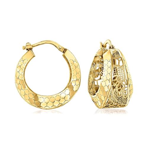 ��ɫ�� One Size ��Ӫ Ross-Simons ����� 14kt �ƽ𻨻ܻ�˿Ȧ�ζ��� - ��ɫ ��