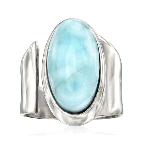 ��ɫ�� US 5 ��Ӫ Ross-Simons Larimar 925 ��������ʽ��ָ - ��ɫ ��������
